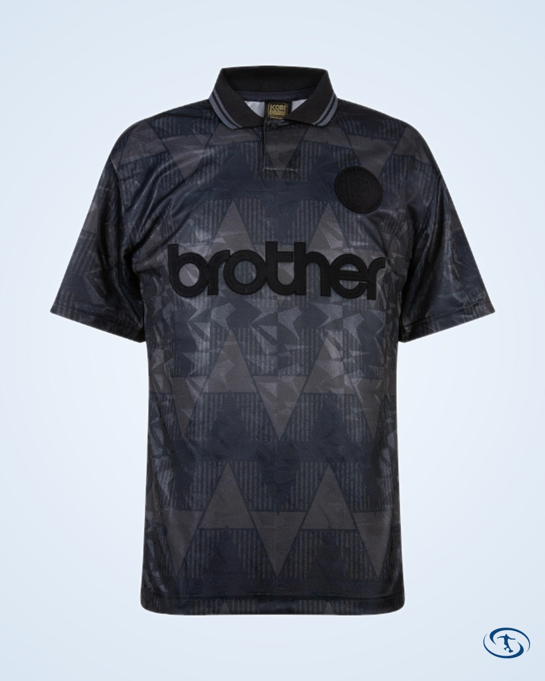 Score Draw Man City Black Out Retro Shirt 1989-1990