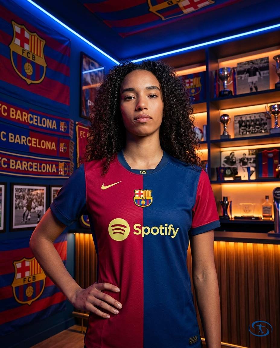 Camisa Barcelona Home 24/25 - Torcedor Nike Feminina - Azul Grená - Front View | Sant Sport
