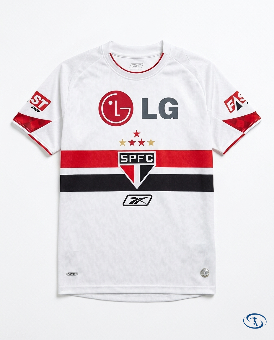 Sao Paulo FC Jersey Home Retro 2006/07 Reebok Men's - White - Packshot | Sant Sport