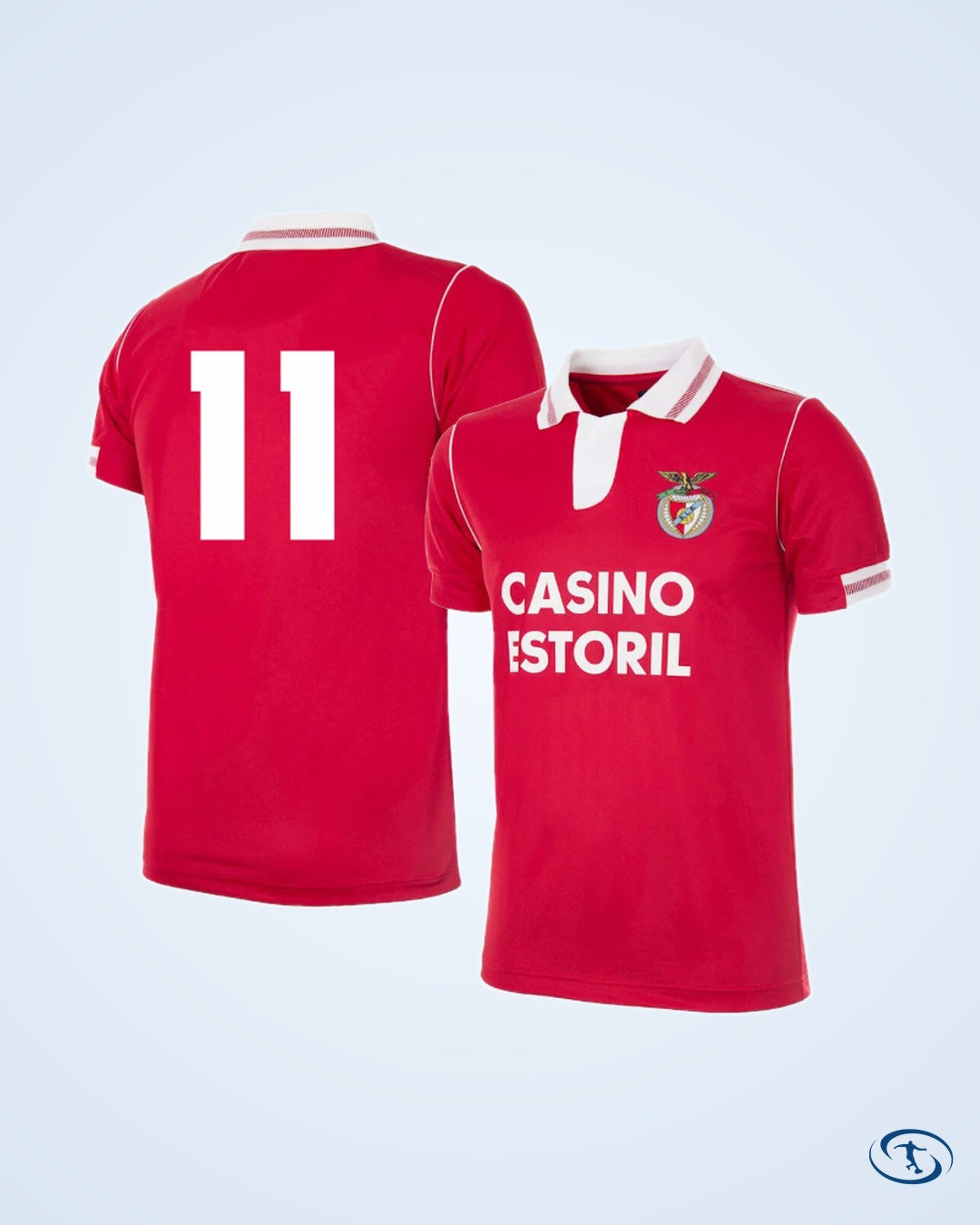 S.L. Benfica Home Number Retro Shirt 1992-1993 (Retro Flock Printing) - Men's