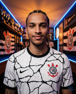 Corinthians Jersey Retro 2021/22 Nike Men's - White+Preto - Badge Close-Up | Sant Sport