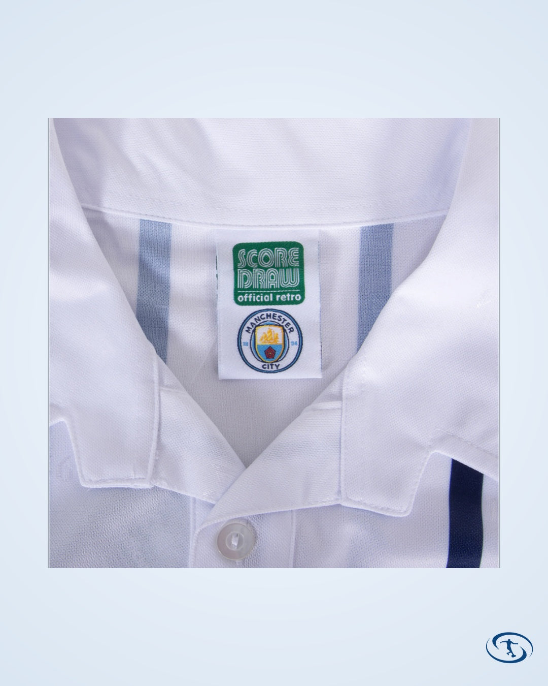 Score Draw Man City Away Retro Shirt 1992-1993 - Men's
