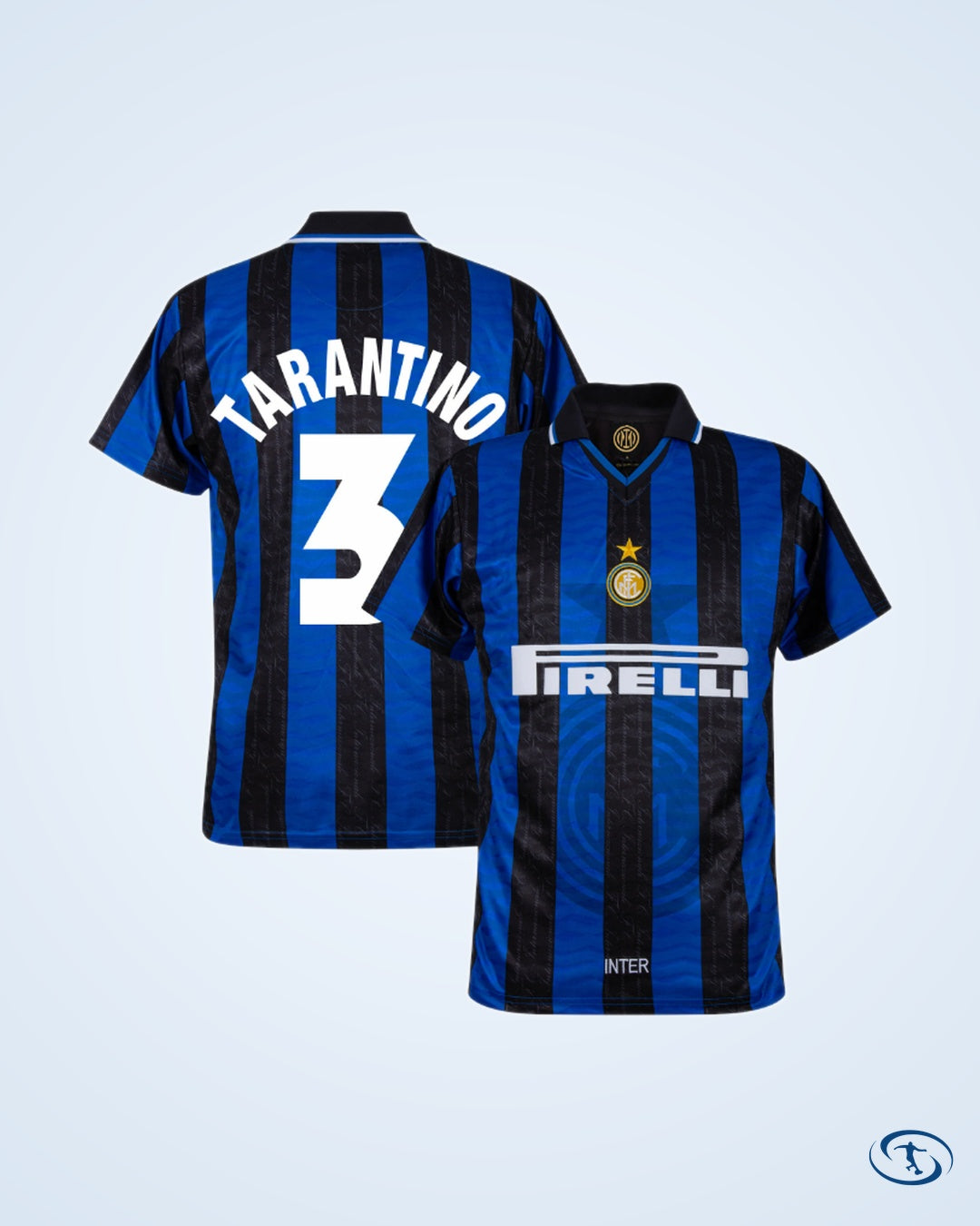 Inter Milan Home Retro Player Number Shirt 1997-1998 (Retro Flock Printing) - Men's