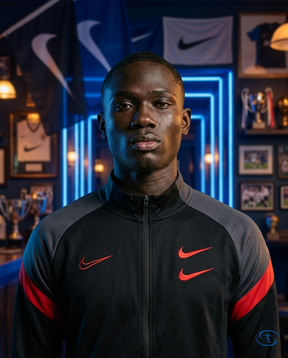 Tech Fleece Nike - Black e Vermelho Kit - Badge Close-Up | Sant Sport