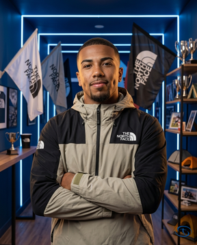 The North Face Men's - Grey Windbreaker - Side View | Sant Sport