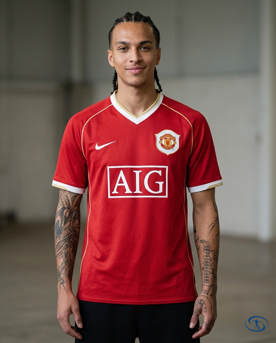 Camisa Manchester United Retrô Home 2006/07 Masculino - Vermelho - Front View | Sant Sport