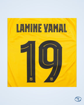 Barcelona Senyera 4th Lamine Yamal 19 Shirt 2024-2025 (Official Cup Printing) - Men's