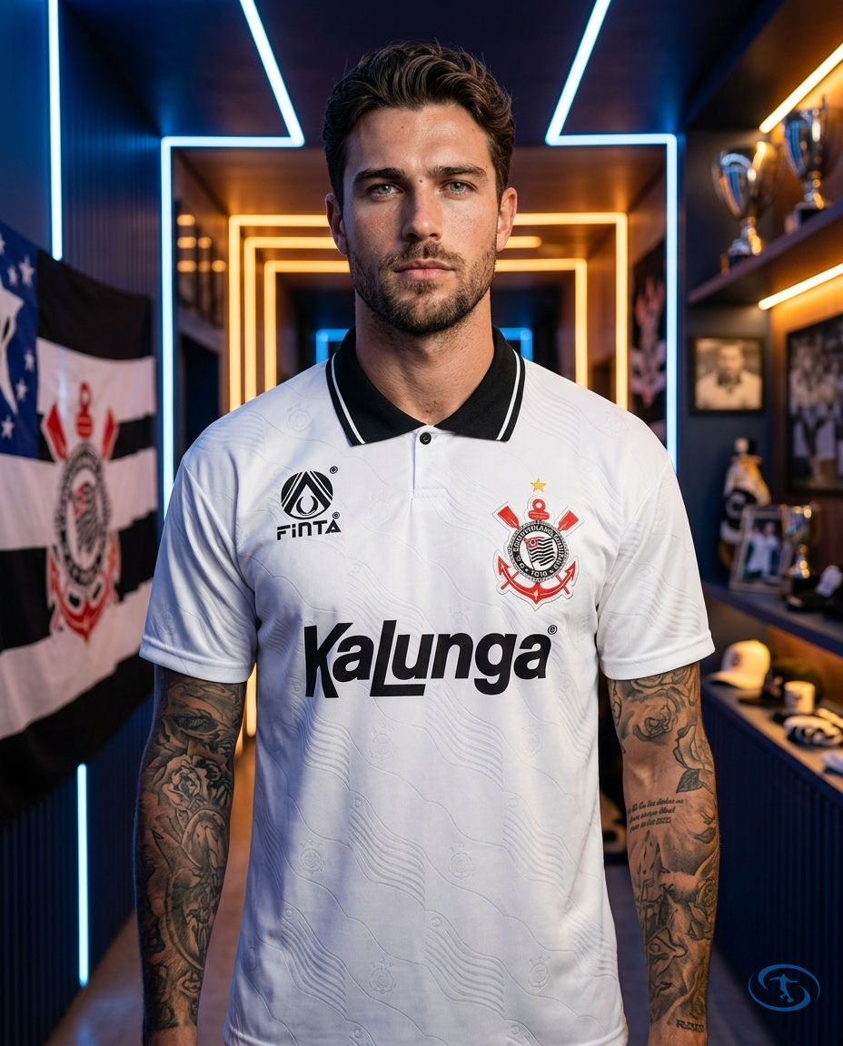 Corinthians Jersey Retro 1994 Finta - Men's Branco - Front View | Sant Sport