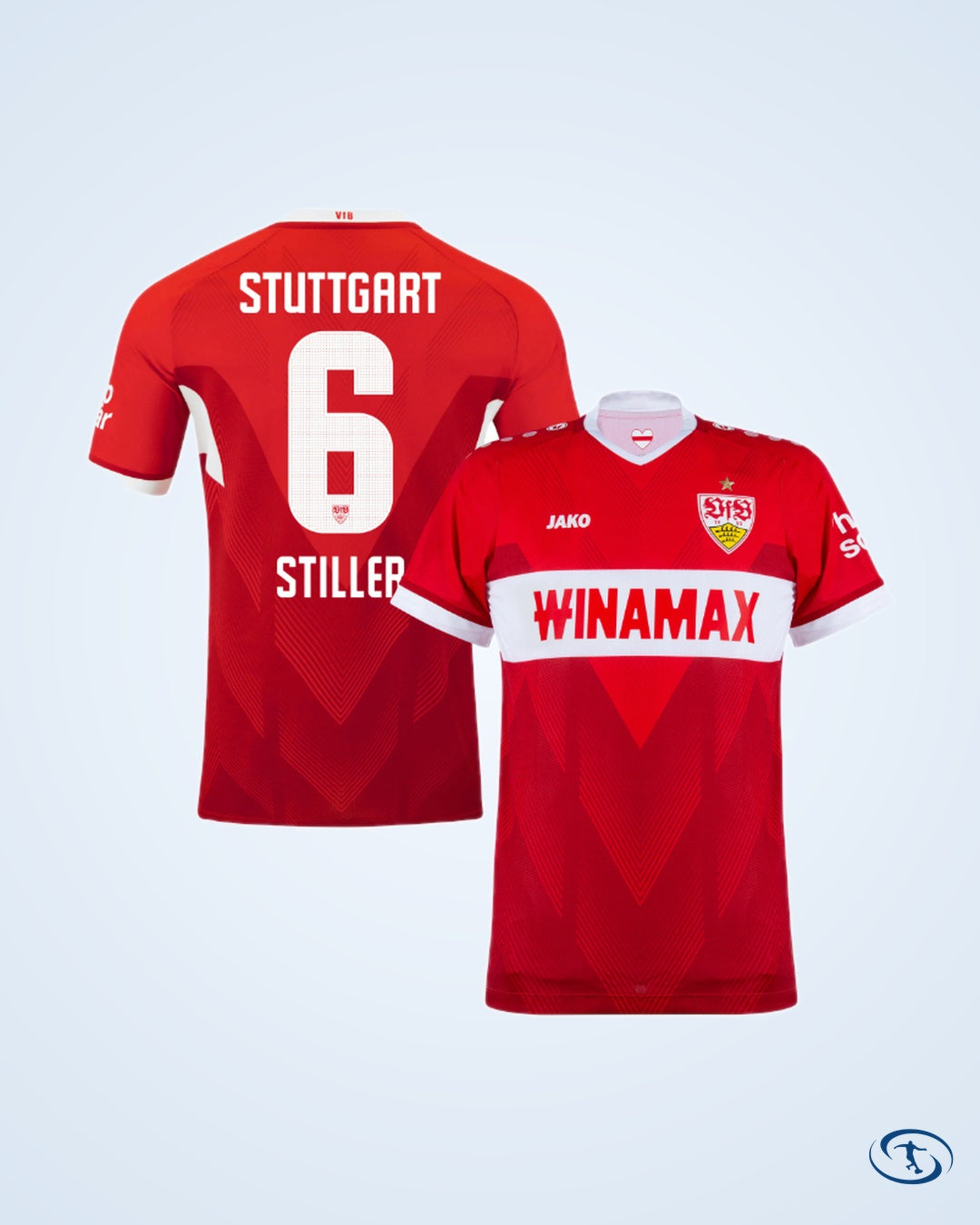 Jako VFB Stuttgart Away Stiller 6 Shirt 2024-2025 (Official Printing) - Men's