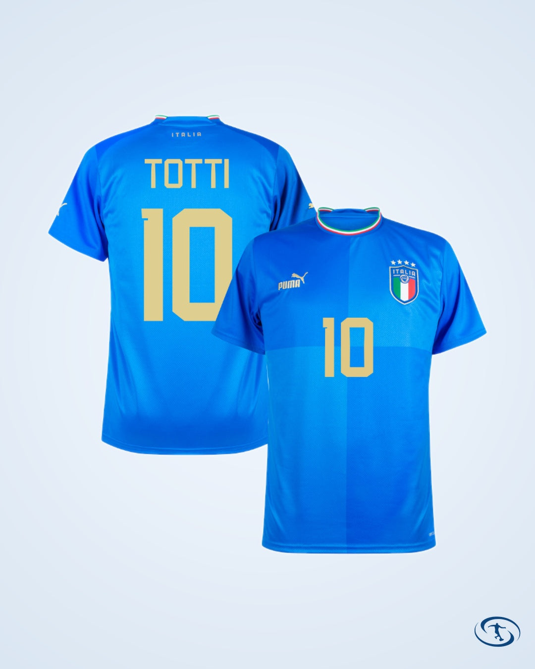 Italy Home Totti 10 Shirt 2022-2023 (Fan Style Printing) - Size M - Men's