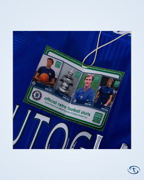 Score Draw Chelsea Retro Home Shirts 1999-2001 (Retro Flex Printing) - Men's