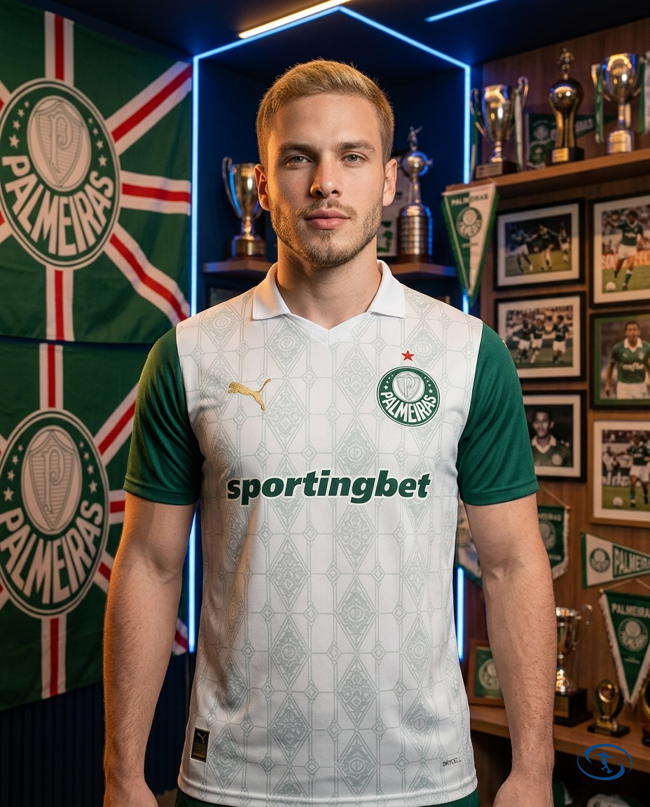 Palmeiras Jersey Away 2025/26 - Player Version Puma Men's - White - Front View | Sant Sport