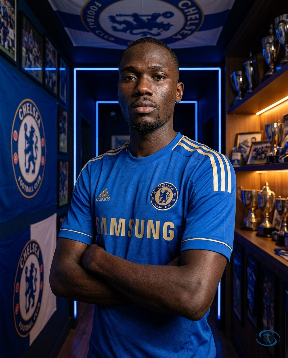 Camisa Chelsea Home Retrô 2012/13 Torcedor Adidas Masculina - Azul e Dourado - Side View | Sant Sport