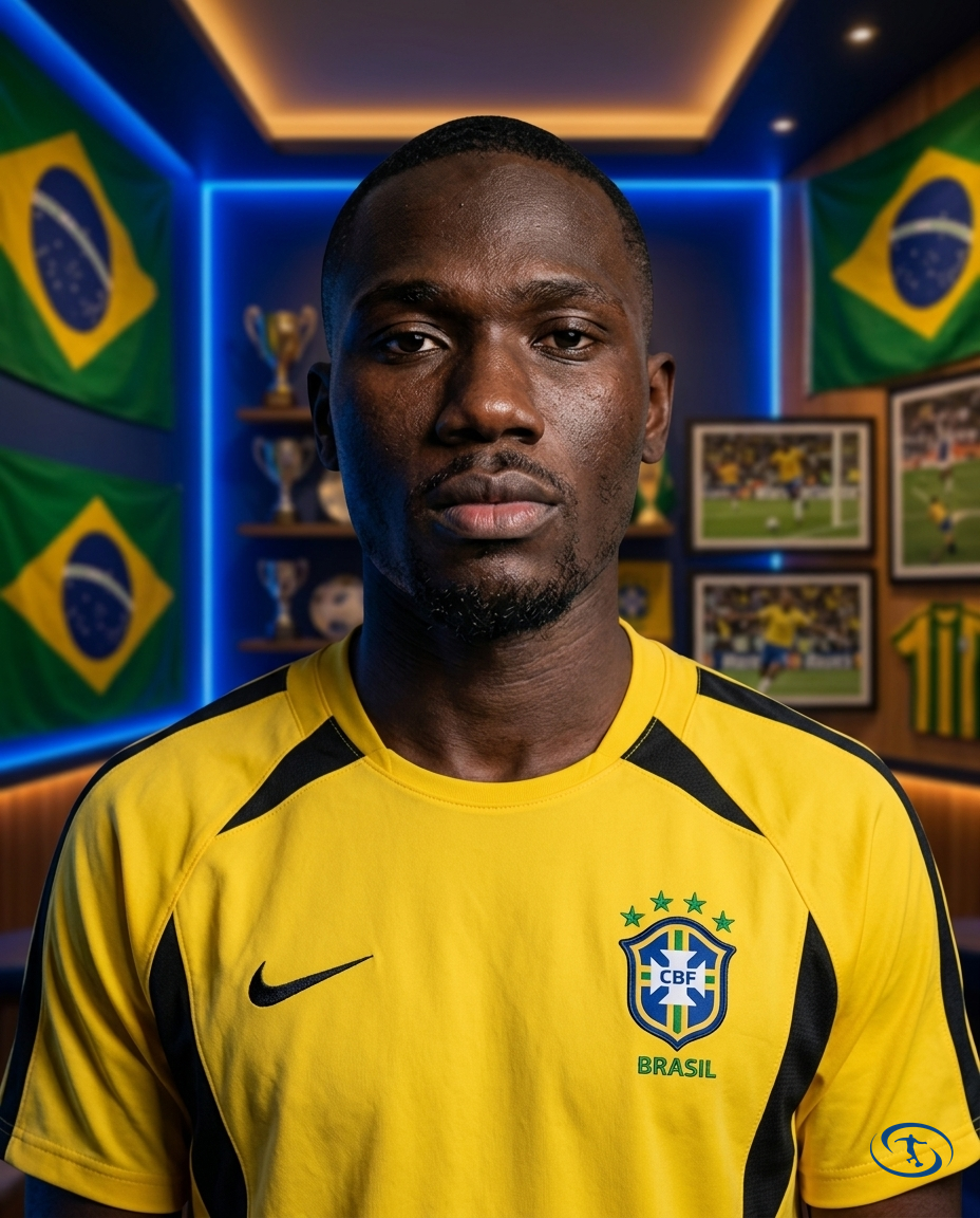 Camisa Seleção Brasileira Retrô 2002 Torcedor Nike Masculina - Amarelo - Badge Close-Up | Sant Sport