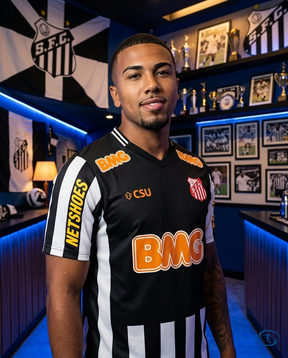 Santos Jersey Retro 2012/13 Neymar #11 Nike Men's - Black & White