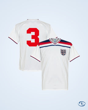 Score Draw England Home Retro Shirt World Cup 1982 (Retro Flock Printing) - Men's