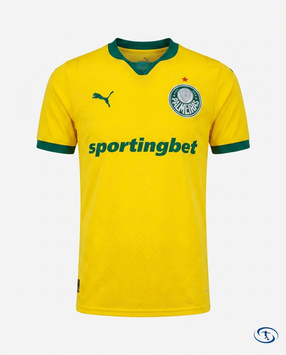 Palmeiras Jersey Third 2025/26 - Puma Men's - Yellow - Packshot | Sant Sport