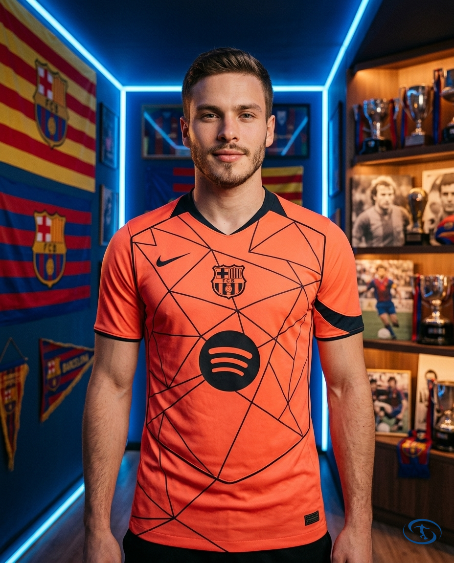 Camisa Barcelona Third 25/26 Torcedor Nike Masculino - Laranja - Front View | Sant Sport