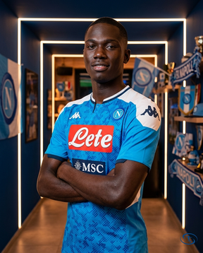 Camisa Napoli Retrô Home 19/20 Torcedor - Azul - Side View | Sant Sport