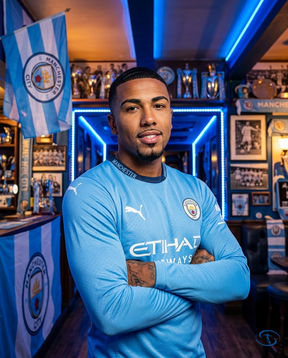 Camisa Manchester City Home 2024/25 - Jogador Puma Masculina - Manga Longa - Side View | Sant Sport
