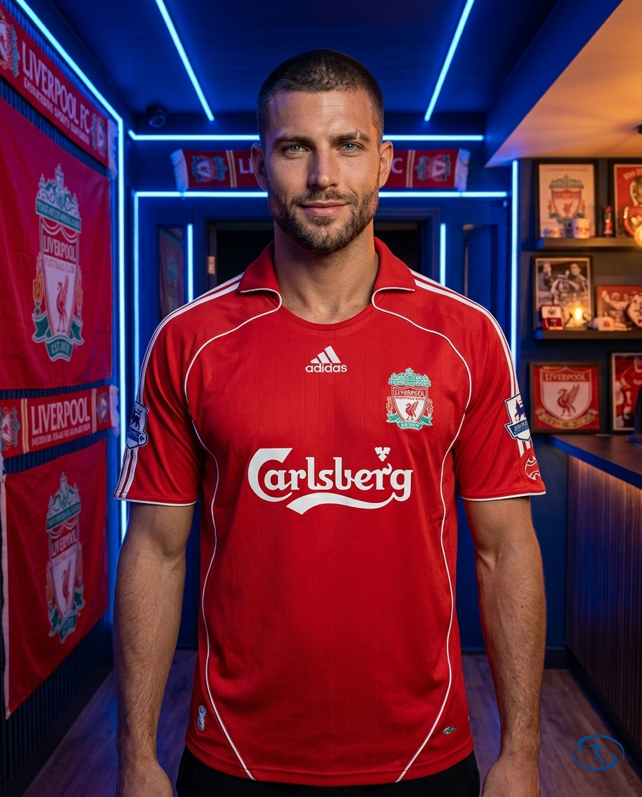 Camisa Liverpool Home Retrô 2005/06 Torcedor Reebok Masculino - Vermelho - Front View | Sant Sport