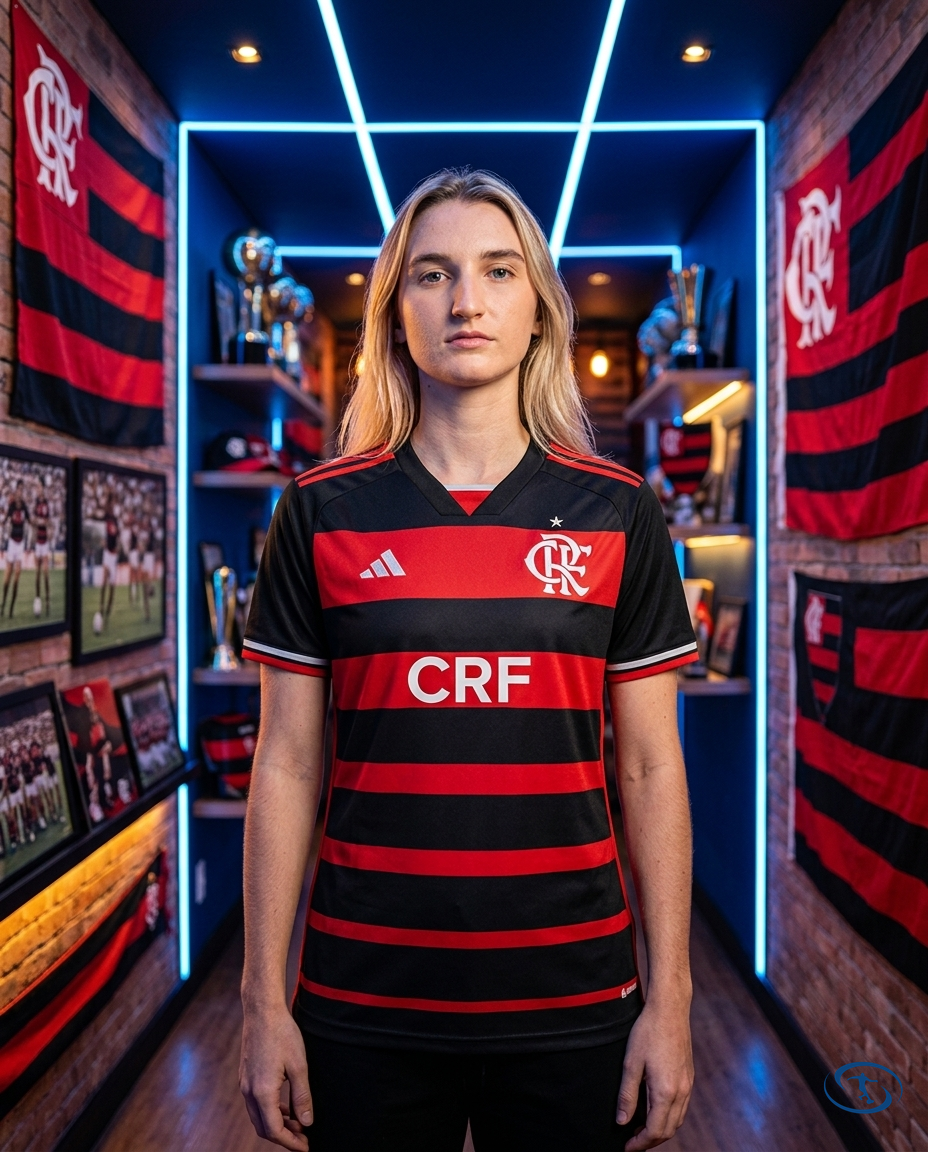 Camisa Flamengo Home 2024/25 Torcedor Adidas Feminina - Vermelho - Front View | Sant Sport