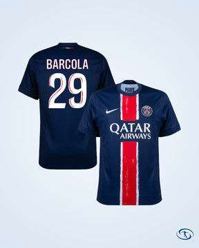 PSG Home KIDS Barcola 29 Shirt 2024-2025 (Fan Style Printing) - Kids