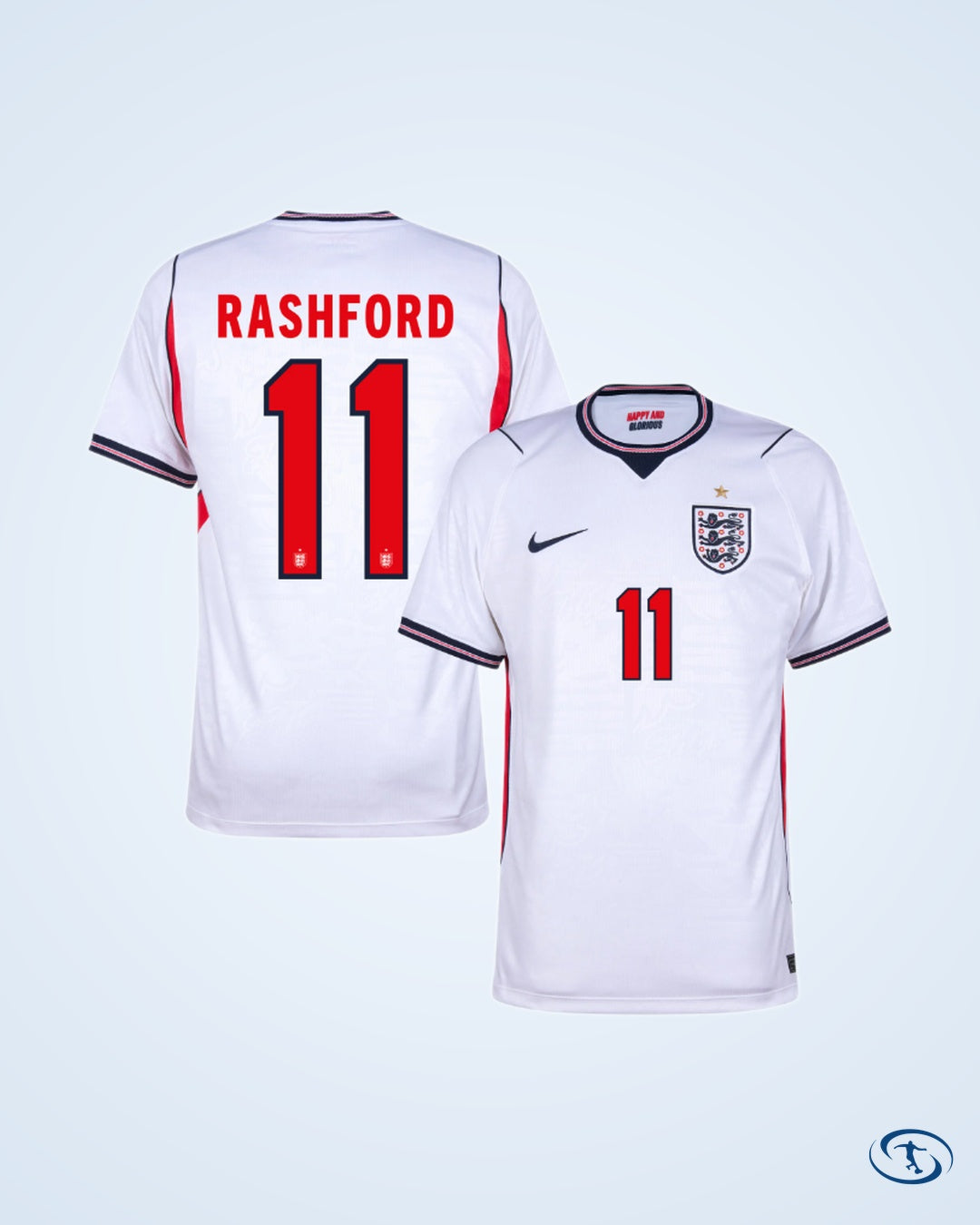 England Home Player Number Shirt 2026-2027 (Official Printing) - Men's