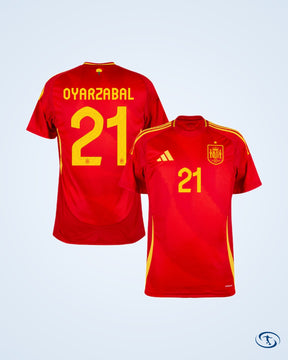 Spain Home Player Number Shirt 2024-2025 (Official Printing) - Men's