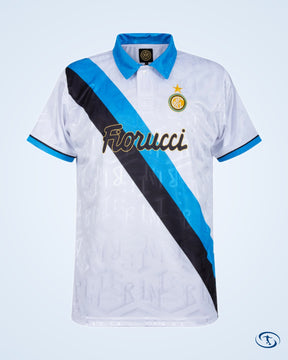 Inter Milan Away No.10 (Bergkamp) Retro Shirt 1993-1994 (Retro Flock Printing) - Men's | Sant Sport