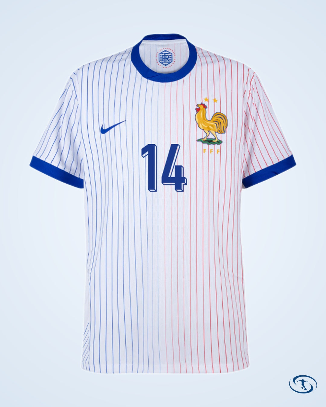 France Away Doue 14 Shirt 2024-2025 (Official Printing) - Men's | Sant Sport