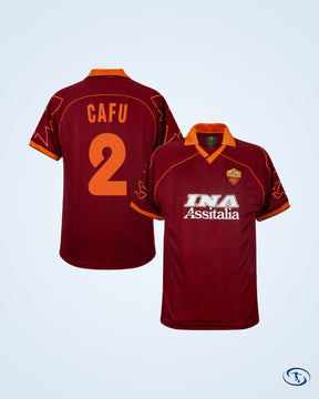 AS Roma Retro Home Shirt 1999-2000 (Retro Flex Printing)