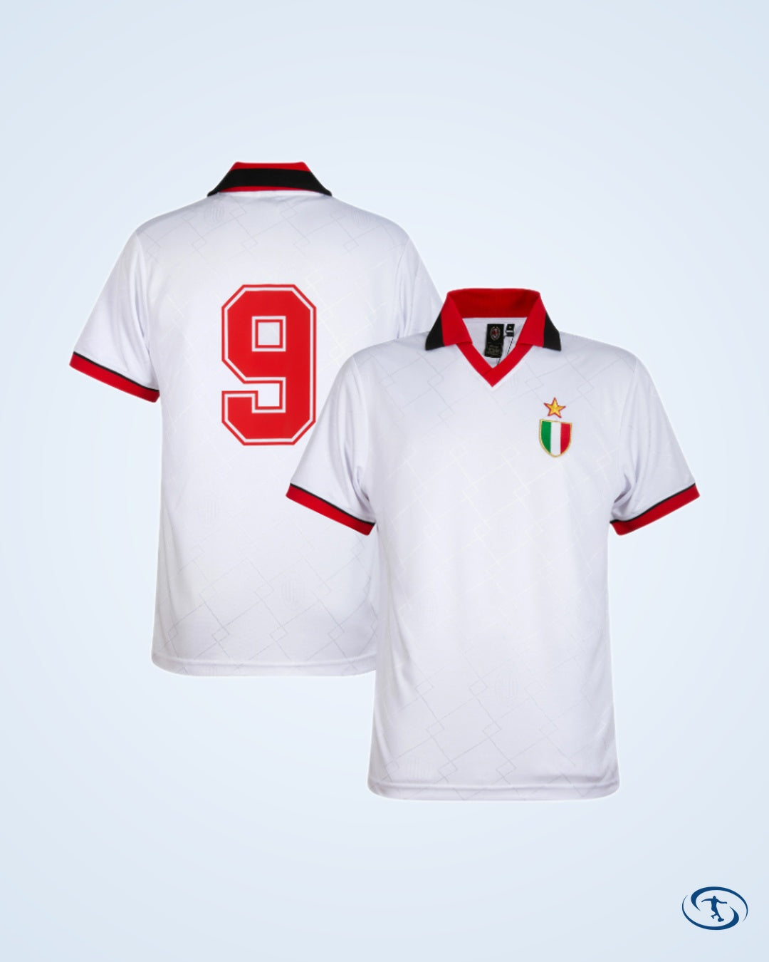 AC Milan Retro European Cup Final Number Player Shirt 1993-1994 (Retro Flex Printing) - Men's