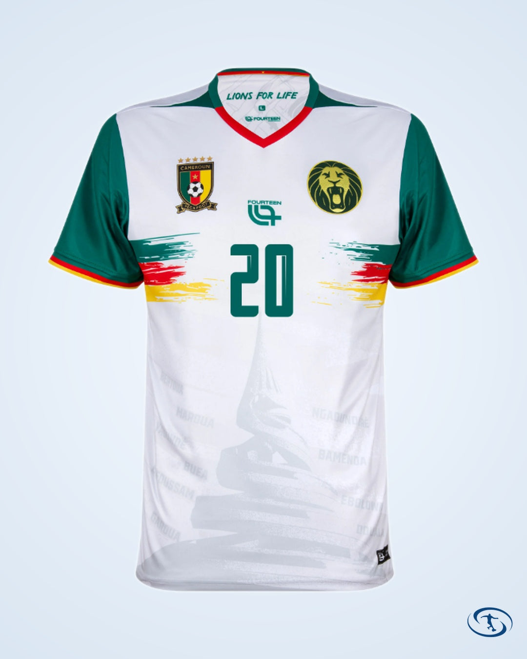 14Fourteen Cameroon 3rd Mbeumo 20 Shirt 2025-2026 (Fan Style Printing) - Men's | Sant Sport