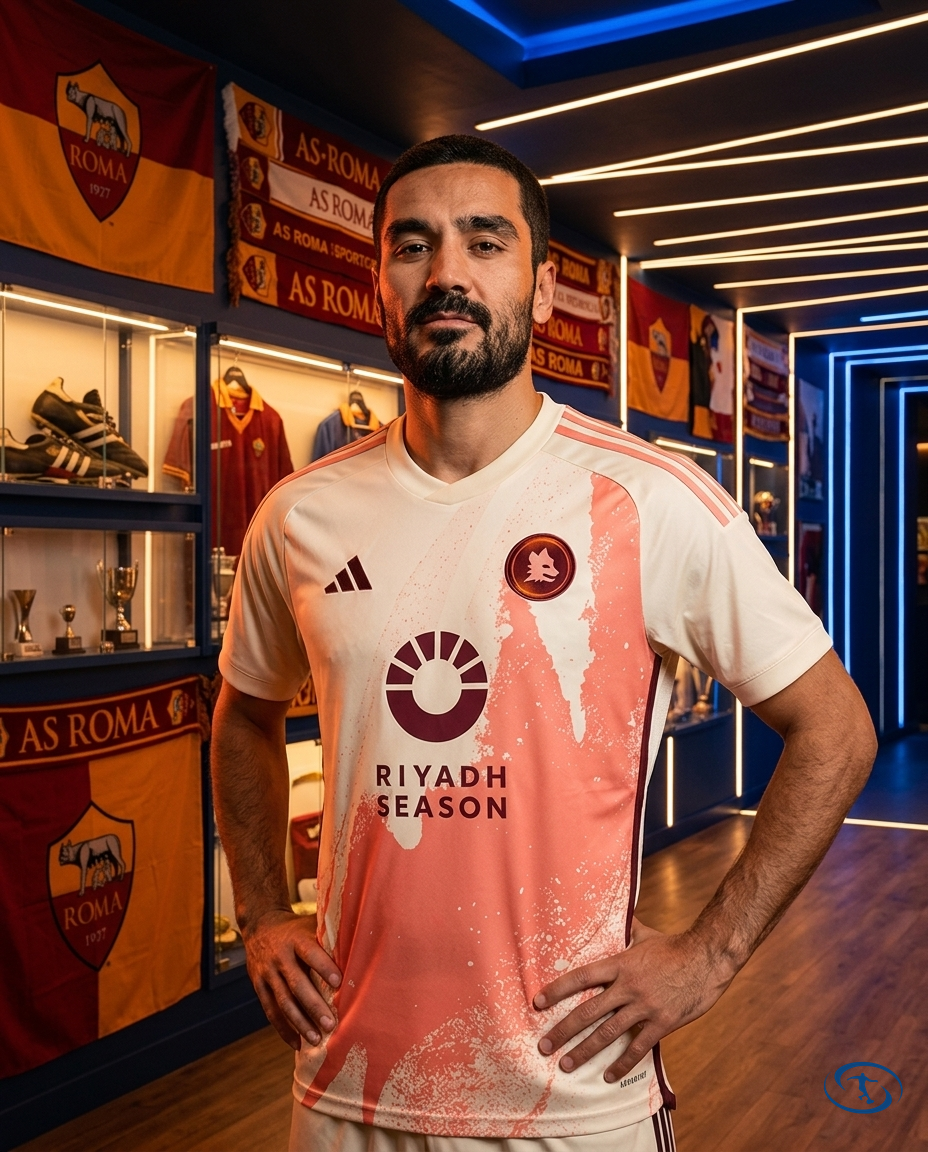 Camisa AS Roma Away 24/25 - Torcedor Adidas Masculino - Branco - Side View | Sant Sport