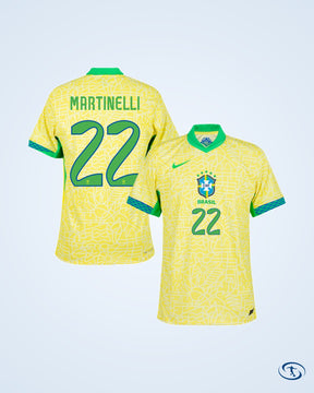 Brazil Home Douglas Luiz 18 Shirt 2024-2025 (Official Printing) - Men's