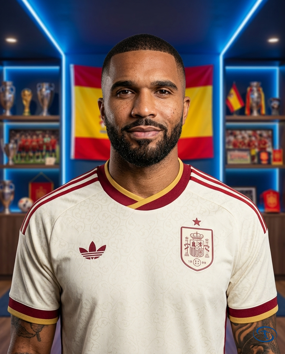Camisa Espanha Away 2026/27 Jogador Adidas Masculino - Branco - Badge Close-Up | Sant Sport