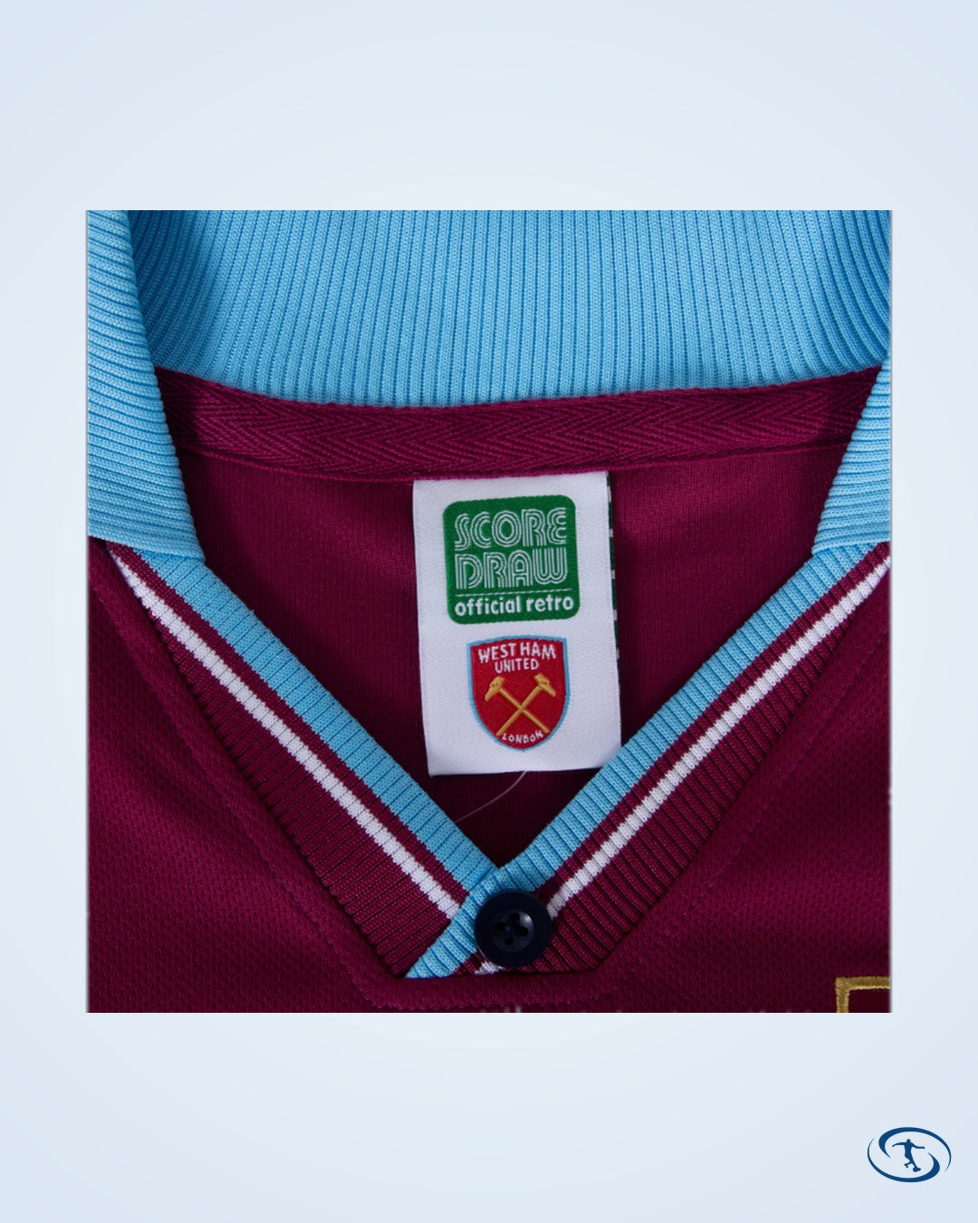 Score Draw West Ham Utd Home Retro Shirt 1999-2001 - Men's