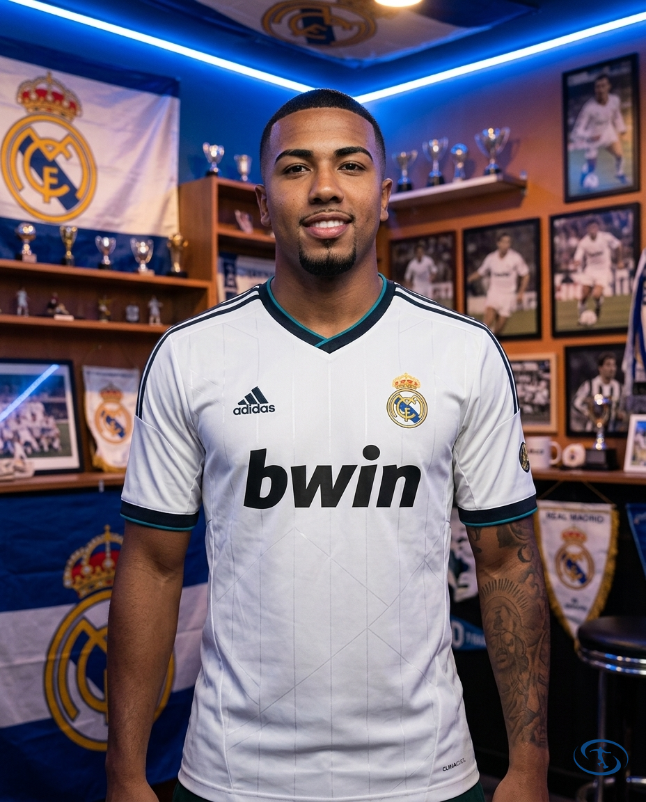 Camisa Real Madrid Home Retrô 2012/13 Torcedor Adidas Masculina - Branco - Front View | Sant Sport