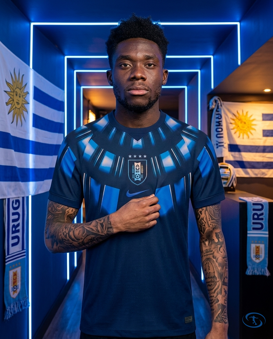 Camisa Uruguai Away 2026/27 Torcedor Nike Masculino - Azul e Roxo - Front View | Sant Sport