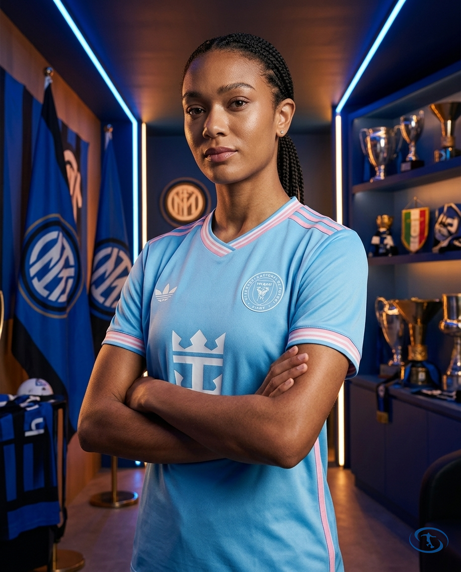 Camisa Inter Miami Third 25/26 - Torcedor Adidas Feminina - Azul - Side View | Sant Sport