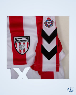 Sunderland Retro Home Gray 17 Shirt 1992-1993 (Retro Flock Printing) - Men's