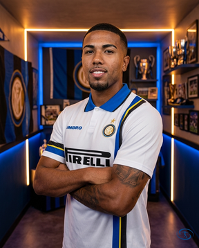 Camisa Inter de Milão 1997/1998 Retrô - Branco - Side View | Sant Sport