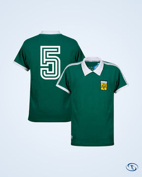 Argentina Retro GK No.5 Shirt 1978 (Retro Flock Printing) - Men's