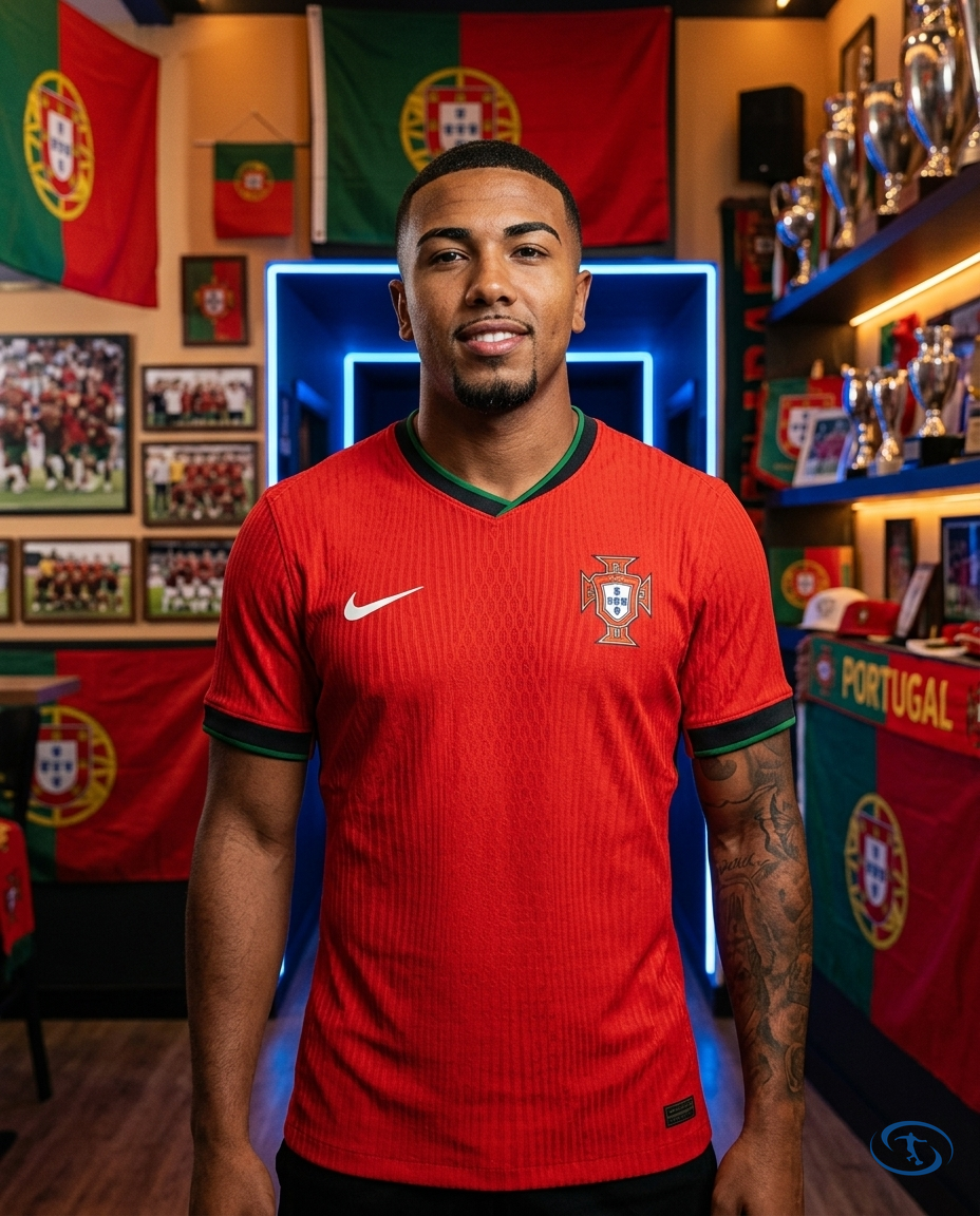 Camisa Portugal Versão Jogador Home Eurocopa 24/25 - Torcedor Nike Masculino - Vermelho - Front View | Sant Sport