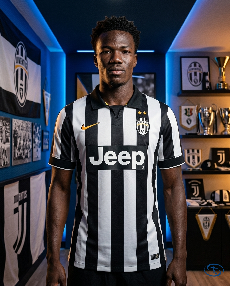 Camisa Juventus Home Retrô 2014/2015 - Torcedor Nike Masculina - Preto e Branco - Front View | Sant Sport