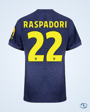 Atletico Madrid Away Raspadori 22 Shirt 2025-2026 (Cup Style Printing) - Men's
