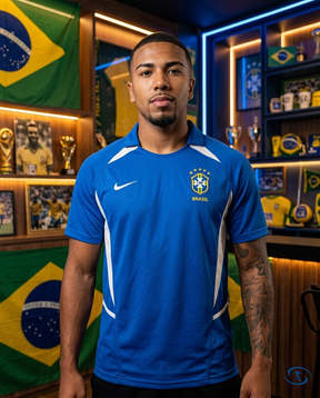 Camisa Seleção Brasileira II Retrô 2002 Torcedor Nike Masculina - Azul - Front View | Sant Sport