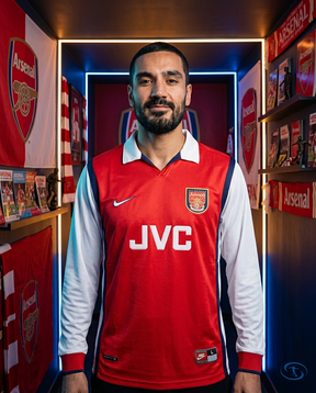 Camisa Arsenal Manga Longa Retrô 98/99 - Torcedor Nike Masculina - Vermelho - Front View | Sant Sport