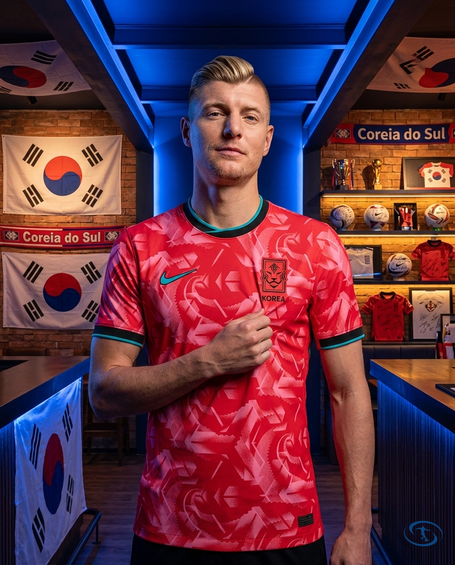 Camisa Coreia do Sul Home 24/25 - Torcedor Nike Masculino - Rosa - Front View | Sant Sport